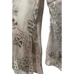 Papell Boutique Vintage 90s Y2K Evening Silk Burnout Blouse Beaded Top Large Photo 2