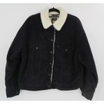Levi Strauss Co Sherpa Lined Corduroy Trucker Jacket Black XL Photo 0