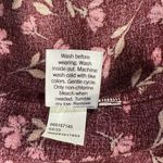 Sonoma  Medium Top Floral Ruffled Long Sleeve Tie Keyhole Neck Dark Rust Multi Photo 7