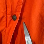 DKNY Vintage Parka Jacket Large Orange Hooded Cotton Shell Made in Hong Kong 90s Photo 5