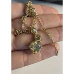 Monet  Gold Tone Round Rhinestone Dangle Earrings and Necklace set Brand NEW Photo 6