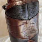 Brighton EMMA Tiny Woven Brown/Black Leather Print D330285 Western Vintage Bag Photo 10