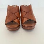 BOC Gina SlipOn Leather Crisscross Platform Sandals Sz 9 Chunky Brown Granny New Photo 7