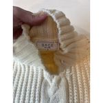 Sage The Label White Cable Knit Fringe Turtleneck Sweater Vest‎ Size Medium Photo 1