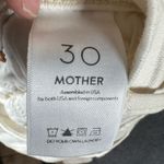 MOTHER The Mid Rise Dazzler Crop Jeans Womens Size 30 Off White Straight Leg Zip Photo 9