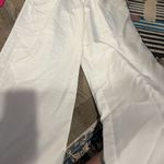 Commense Wide Leg Pleated White Cotton Pants High Waist Pants Size M Size M Photo 4