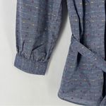 Draper James  Size 4‎ Multicolor Polka Dot Lightweight Chambray V Neck Wrap Top Photo 2