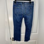 CAbi Ripped Distressed Frayed Holes Denim High Cropped Straight Zip Jeans Sz 4 Photo 3