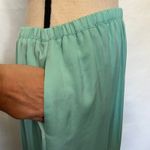 ZARA Trafalu Maxi Skirt Sz L Teal Fairy Boho Coastal Y2K Pull On Flowy Pockets Photo 7