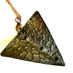 Coppertone triangle rhinestone pendant necklace Photo 7