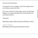 Mother The Slim Low Cardigan Crop Bad Boy Magnet Size XS Photo 4