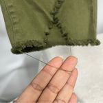 John Mark Khaki Cropped Women's Jeans 18w frayed asymmetrical fringe hemline Green Photo 13