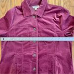 Vintage Norm Thompson Velour Button Up Jacket Purple Women’s‎ Large NWOT Pockets Photo 9