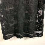 Japonica Black Floral Lace Sheer Midi Dress Size L Photo 5
