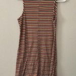Can’t Miss Rainbow Stripe Ribbed Tank Dress Womens Size Medium Photo 4