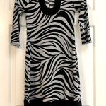 Sweet Storm  Women’s Zebra Gray and White Striped Dress Size Small Photo 0