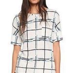 Tory Burch 100% Linen Grid Tee Photo 2