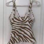 Michael Kors Womens Tankini XS Brown Animal Print V-neck Sleeveless Pullover NWT Photo 2