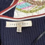 Copper Key  large pullover Navy Blue Short Sleeve Dress with Red and White Trim Photo 7