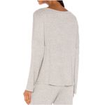 Eberjay Eberjey Elon The V-Neck Gray Ribbed Pullover Medium Photo 8