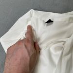 SheIn Blouse White S Bow Neck Puff Sleeve Top Womens Self Tie Bow Long Sleeves Photo 6