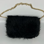 Black fur purse Gold Photo 0