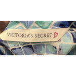 Victoria's Secret  Pink Heart Label Blue 90's Mosaic Pajama Short Set SZ Large Photo 4