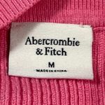 Abercrombie & Fitch Pink Ribbed Knit Collared Polo Pullover Sweater Vest Top M Photo 2