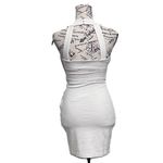 Guess Vtg  Mesh Mini Dress Bondage Angelcore Party Sheer Granola Preppy Sexy XS Photo 4