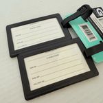 Y2K Retro Rainbow Peace Neon Suitcase Tags Travel 90s Colorful Luggage Tags New Black Photo 4