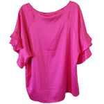 Umgee ‎ USA Shirt Womens Size Large Pink Career Bohemian Flowy Photo 1