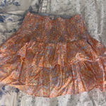 Olivaceous Floral Ruffle Skirt  Photo 0