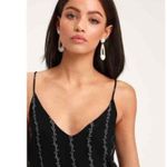 Lulus Lulu’s Jasmine Black Floral Print Toss On Tank Dress size small Photo 7