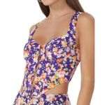 NWOT AFRM Delilah Corset Top in Orange Blossom. Size Small Purple Photo 0