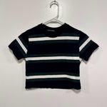 Brandy Melville  blue and Green Striped Crop Top! Size small! Photo 1