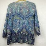 Talbots AUDREY 100%CASHMERE SWEATER - CALICO PAISLEY Sz Large Photo 7