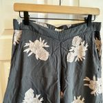 Roxy  Women's Floral Wide Leg Pants Charcoal Gray Size Medium Boho Chi Photo 3