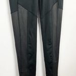 Lukka Lux Faux Leather detail Activewear Athletic Black Leggings Size XS Photo 8