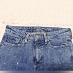 Old Navy NWOT OG Straight Ankle Jeans Studs Diamond Sparkle Size 4 Medium Wash Photo 1