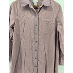 Soft Surroundings  Corduroy Button Down Shirt Purple Long Sleeve Small Photo 1
