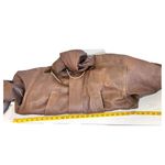 Vintage Coat Women Large Brown Leather Utility Chore Hood Patch Pocket western Photo 9