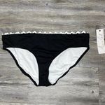 Anne cole  Women's Black/White Ric Rac Waistband Trim Bikini Swim Bottoms sz XL Photo 1