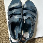 Ecco  Blue Leather strappy adjustable preppy ladies sandals size EU 41 coastal Photo 5