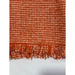 Ellison Orange Houndstooth Tweed Fringe Hem Jacket Medium Shacket Photo 2