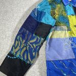 Marsh Landing  Jacket Womens Medium Floral Embroidered Applique Patch Button up Photo 8