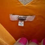 Color Me Courtney orange tiered v neckline button maxi dress 4 Photo 4