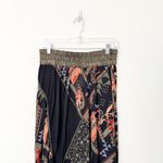 [Vintage] Dorothy Schoelen Black Dark Floral Geometric Print Maxi Skirt Size 12 Photo 4