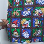 Reindeer Snowman Christmas Scrub Top Hospital Nurse Doctor Medical SZ Small GUC Blue Photo 3