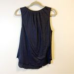 Calypso St. Barth Tank Navy Blue Scoop Neck Tie Front Sleeveless Top Sz M EUC Photo 5