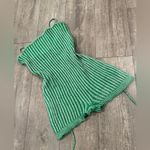 Amazon Summer Green Striped Halter Romper Photo 6